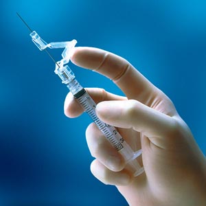 Needle Hypodermic Subcutaneous SafetyGlide™ Sliding Safety Needle 25 Gauge 5/8 Inch Length IM (50/BX 10BXS/CS) by BD  ID 305901